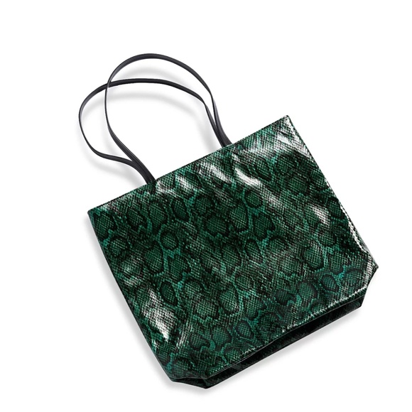 Bloomingdale's Green and Black Tote Bag - Picture 3 of 5